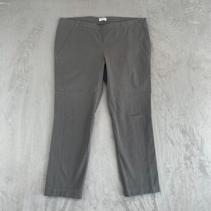 Brunello Cucinelli Ankle Cropped Pants Women 12 Grey Tapered Fit Made in Italy